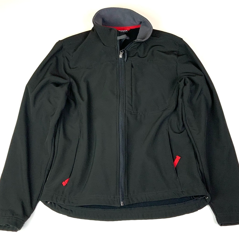 Fossa Nascar Men’s Medium Jacket Black Performance Full Zip Polyester Collar